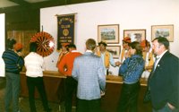 Manning the Crown and Anchor Table At Bingmen's during Oktoberfest.
